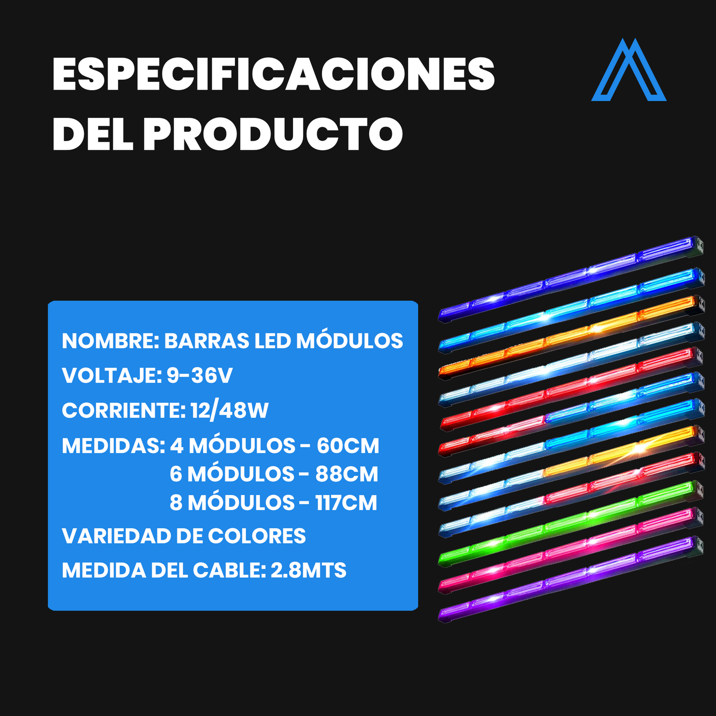 Barras/Torretas LED COB Códigos