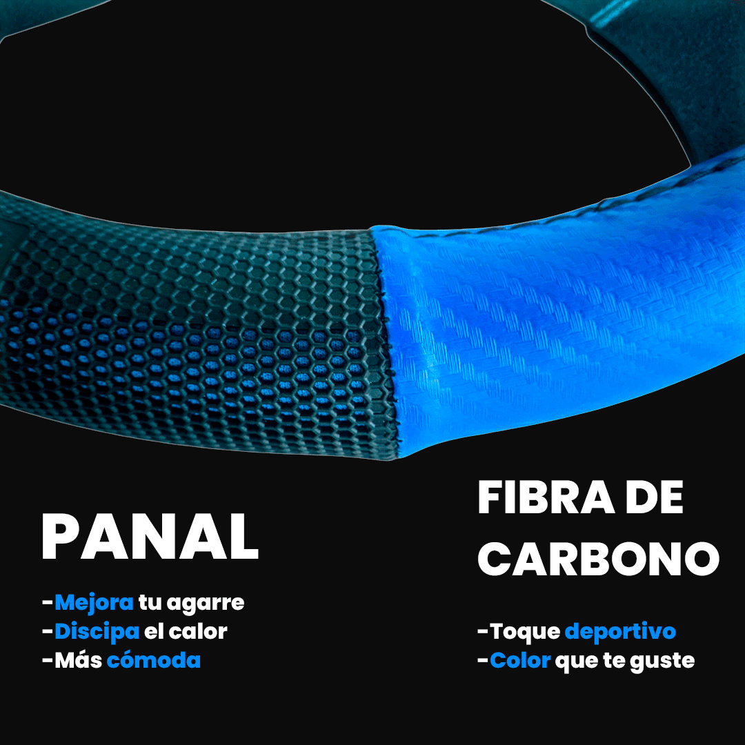 Funda de Volante Fibra de Carbono y Panal Líneas SWC