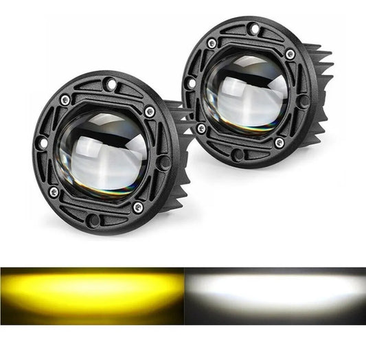 Faros Neblineros de Lupa Para Empotrar Bicolor