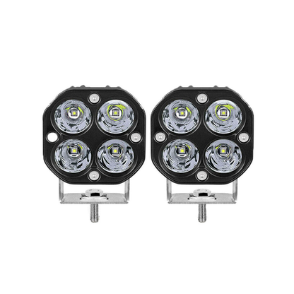 Faro de 4 leds Cuadrado Fijo y Estrobo