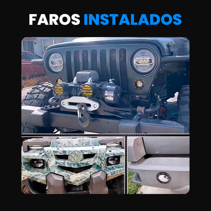 Faros Neblineros de Lupa Para Empotrar Bicolor