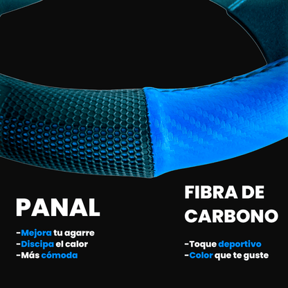 Funda de Volante Fibra de Carbono y Panal Líneas SWC
