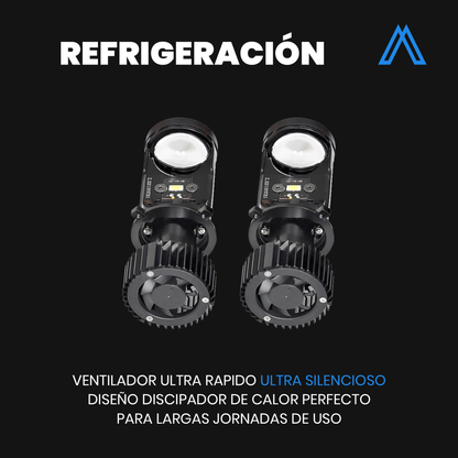 Kit de Focos H4 Y6 de Lupa Luz para Carro Potente