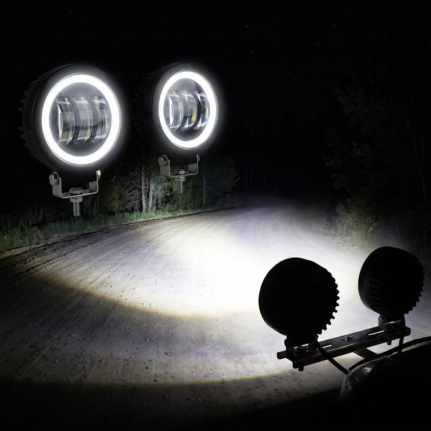 Faros Neblineros de 3 Lupas Universales
