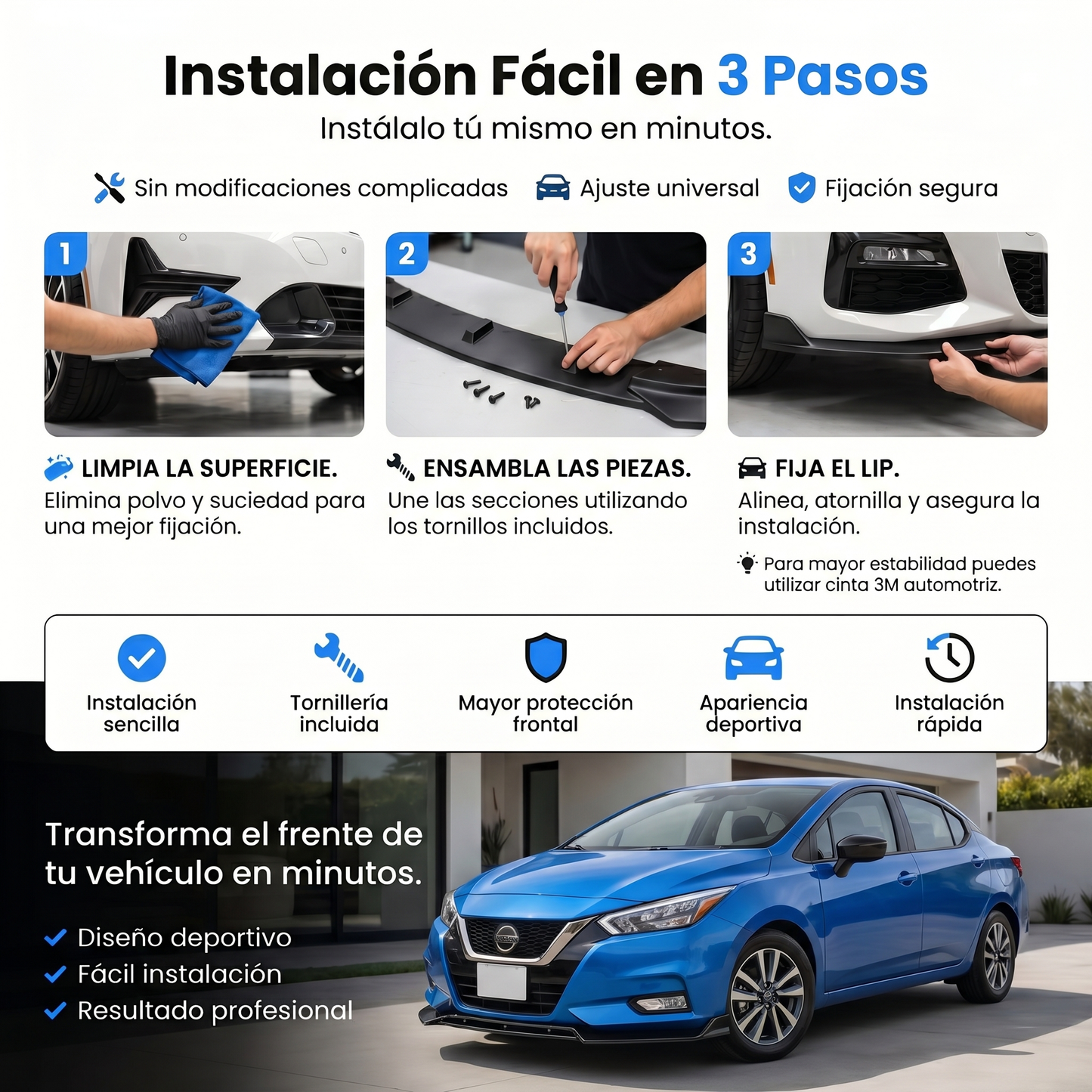 Kit Lip Agresivo Delantero Universal