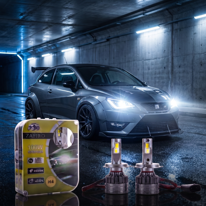 Focos LED Zafiro Dual: Blanco Potente + Amarillo Rompe-Niebla (Juego)